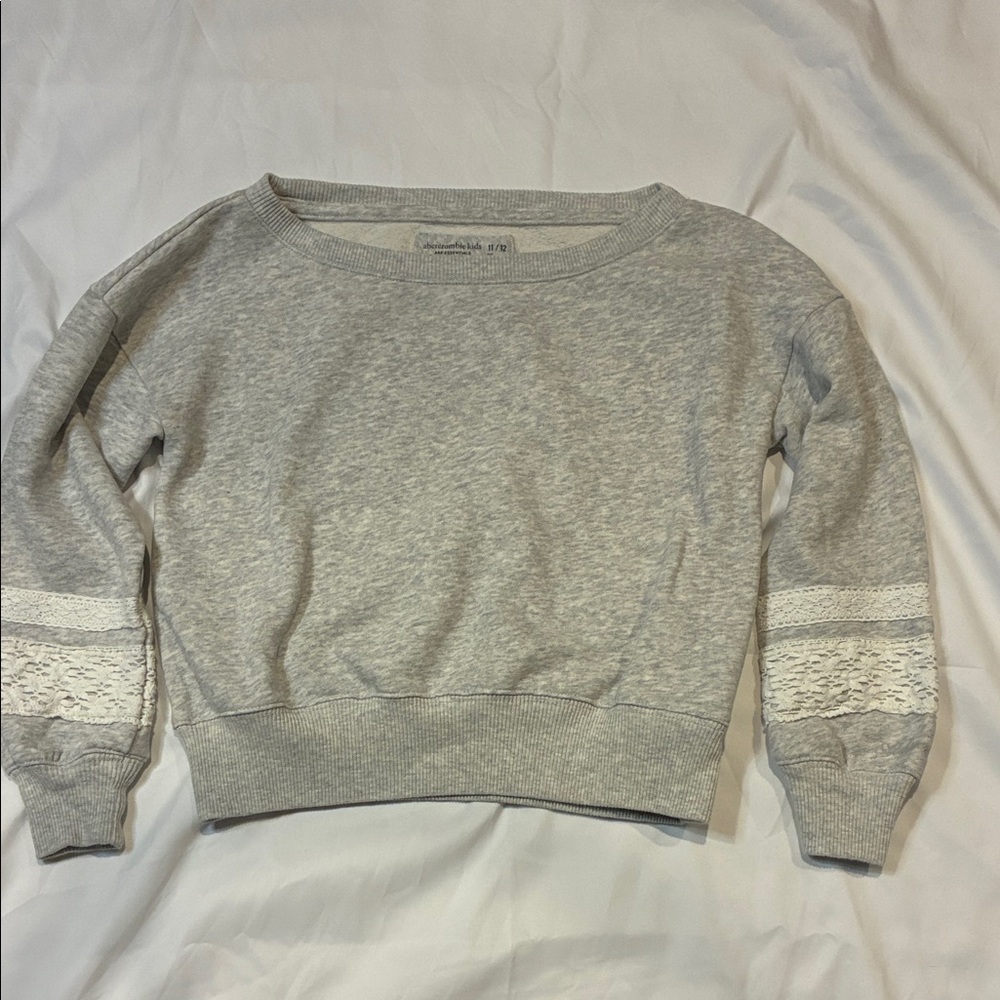 Abercrombie Kids Light Gray Boat Neck Sweater